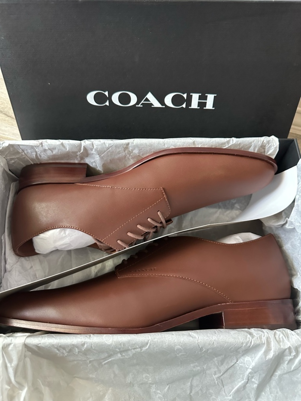 Coach Men's Brown Leather Dress Oxfords 👞